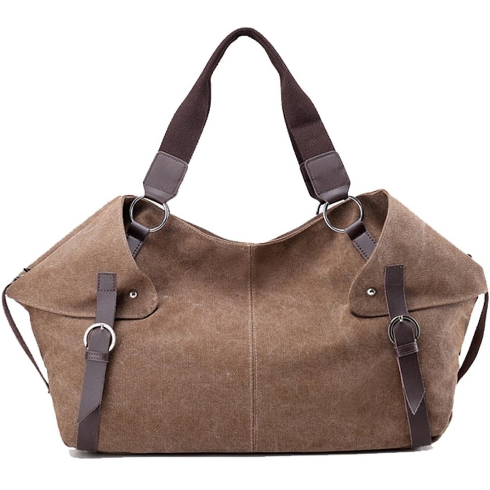 Women’s oversized canvas bag with straps
